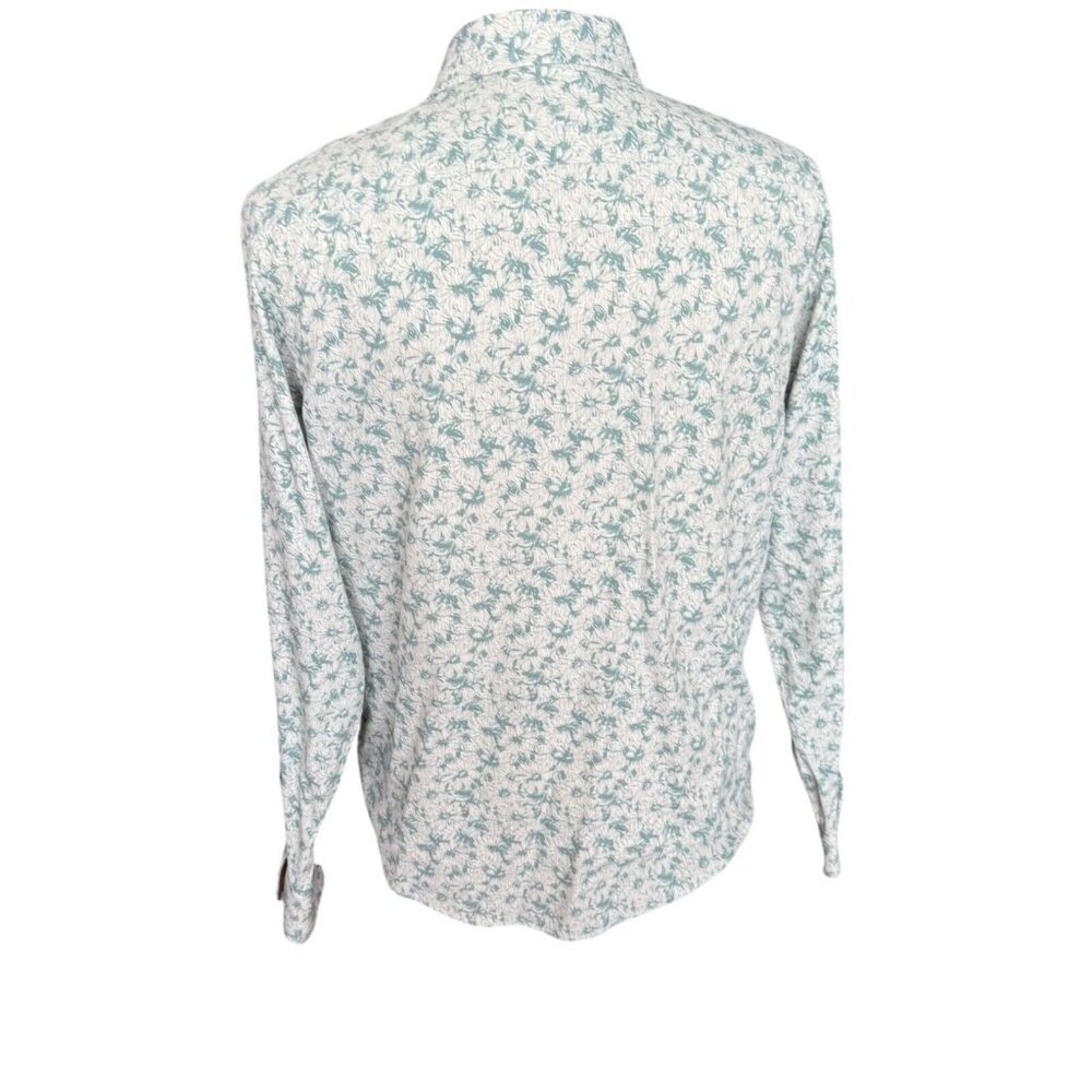Untuckit Mens Long Sleeve Hawaiian Floral Button-Up Shirt Large Nylon/Elastane W - Picture 4 of 4